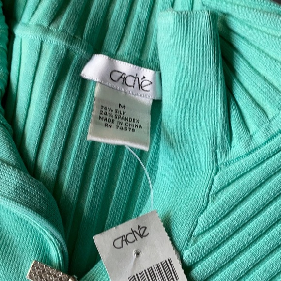 Long sleeve stretch knit Cache NWT, Med - Picture 5 of 5
